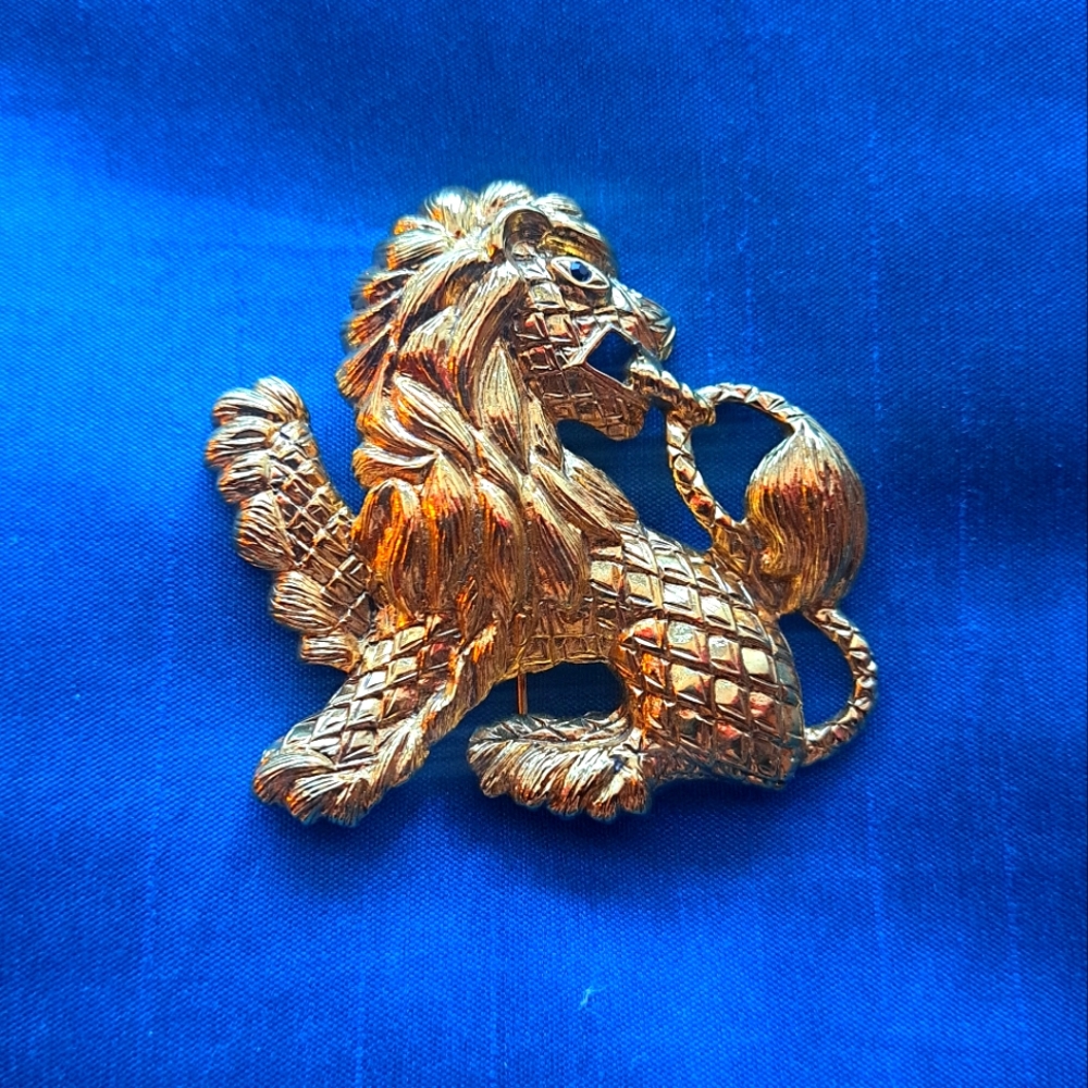 Joan Rivers Collectible Vintage 90s Gold Classic Animal Lion Brooch BNWT Gift